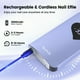 thumbnail image 3 of Taladro eléctrico para uñas Lavinda 35000 RPM recargable, color morado, 3 of 7