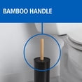thumbnail image 5 of Mainstays Toilet Bowl Brush and Holder, Black with Natural Bamboo Handle on Brush, 5 of 6