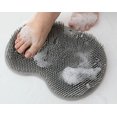 thumbnail image 1 of Shower Foot Massager Scrubber Mat, Foot Scrubber For Use In Shower With Non-slip Suction Cups Soothe Achy Feet, 1 of 3