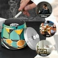 thumbnail image 4 of Yayeee Ashtray with Lid for Cigarette Smokeless Stainless Steel Home Ash Holder, Orange Glasses, 4 of 7