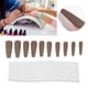 thumbnail image 3 of 10 Uds. De uñas postizas brillantes de ataúd largo, prensa Artificial en cubierta completa, puntas postizas, accesorios de manicura para mujeres y niñasN5355-06, 3 of 8