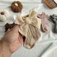 thumbnail image 4 of Baby Girls Socks with Bow Infants Toddlers Cotton Ankle Socks Christmas Baby Socks, 1 Pair, 4 of 6