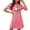 Hot Pink, variant on Fazvaoo Womens Nightgowns Short Sleeve Short Nightgowns Christmas Print Sleepwear(Black,Size S-XXL)