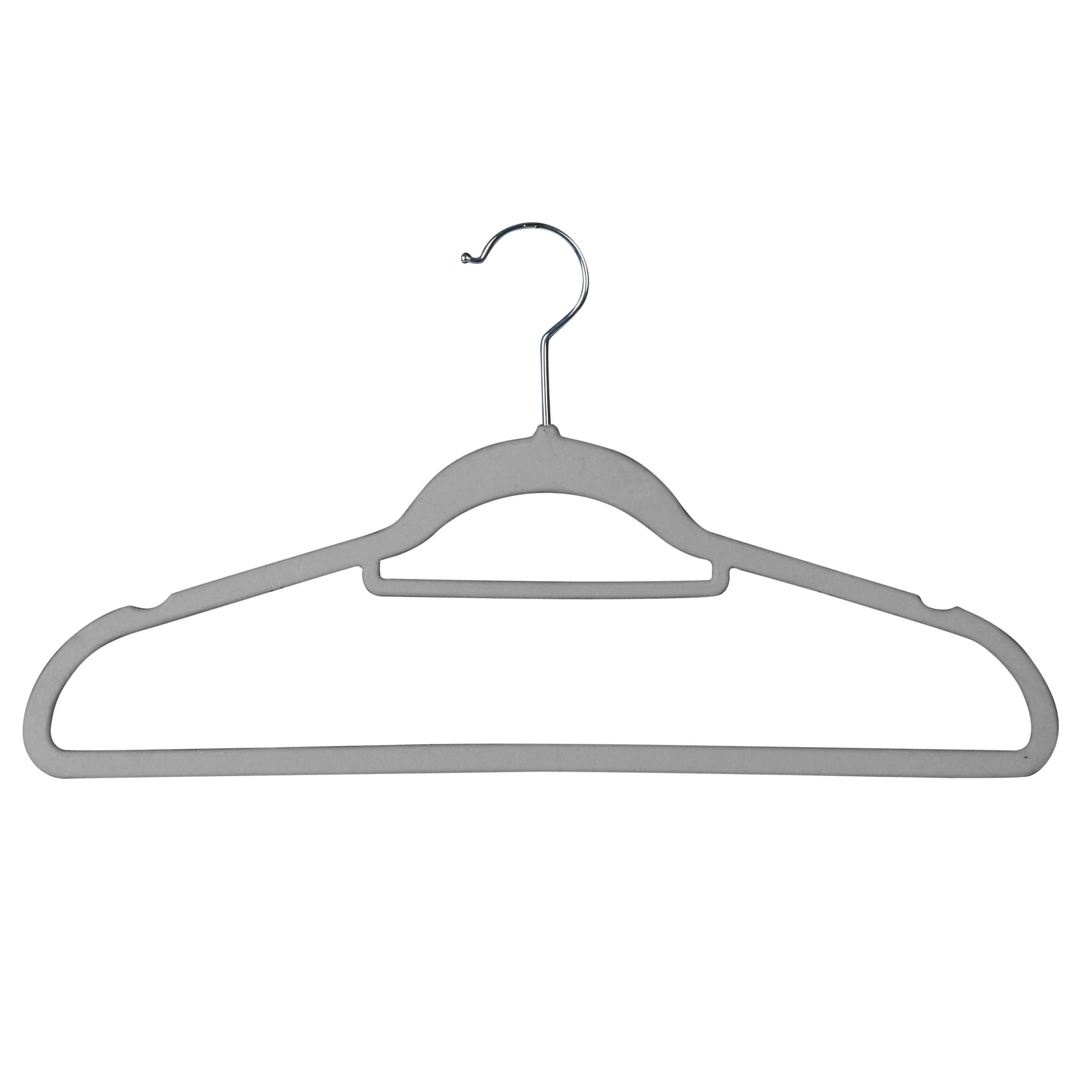 Isaac Mizrahi 60 Pack of Velvet Hangers in Grey