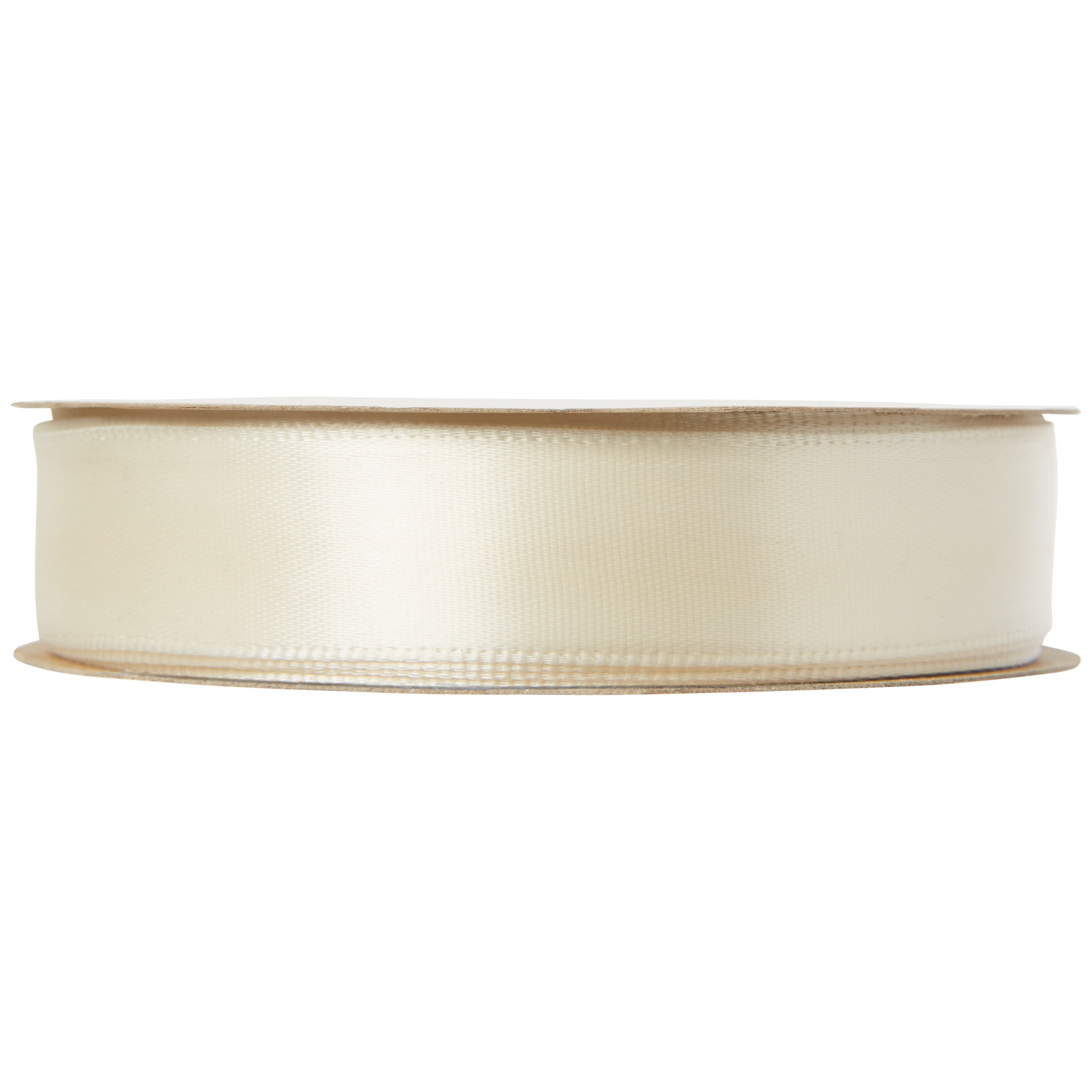 (4 pack) Offray Ribbon, Single Face Satin Ribbon, Antique White, 5/8" x 18 feet, Polyester Ribbon, 1 Each