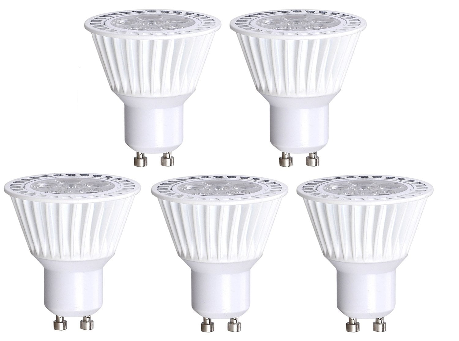 Tips Split eeuwig 5 Pack Bioluz LED GU10 LED Bulb 50W Replacement (Uses only 6.5 watts)  Dimmable 3000K 120v UL Listed - Walmart.com