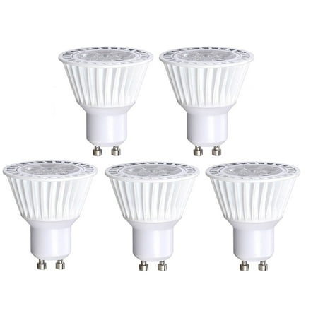 5 Pack Bioluz LED GU10 LED Bulb 50W Replacement (Uses only 6.5 watts) Dimmable 3000K 120v UL (Best Dimmable Led Gu10)