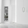 thumbnail image 2 of Fine Fixtures Hinged Frameless Shower Door - Clear Tempered Glass Door - Walk In Shower Enclosure 24" W x 74" H Polished Chrome Finish, 2 of 10