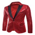 thumbnail image 1 of Men Sequins Nigth Clubs Wedding Party Tuxedo Cocktail Suit Jacket Coat, 1 of 6