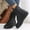 Black, variant on VKEKIEO Girls Ankle Boots Round Toe High Heel Fashion Sneakers Lace Buckle Black Fall Boots