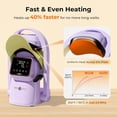 thumbnail image 3 of HTVRONT Auto Hat Press Machine - Hat Heat Press Machine with Precise Temp&Timer Control, Hat Heat Press Machine for Caps with 2 Platens, Compatible with DTF Film, Embroidery, Sublimation (Purple), 3 of 9
