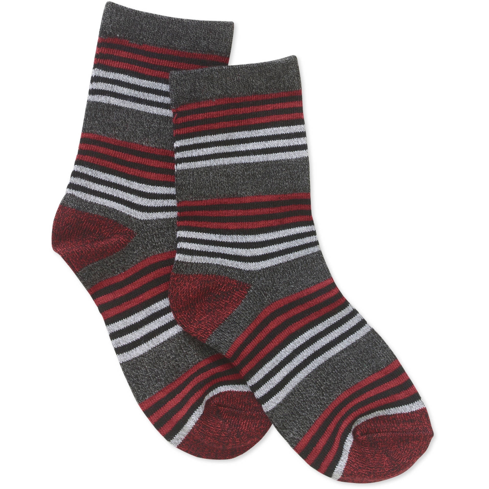 Boys Crew Marled Thin Stripe Socks, 7 Pack - Walmart.com