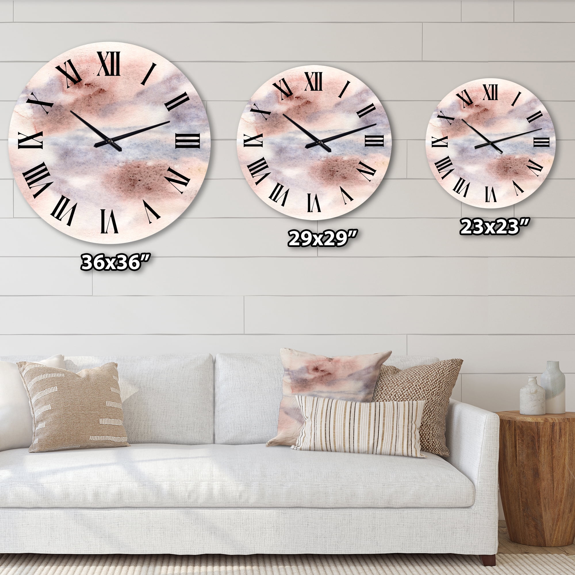 Designart 1 in Modern,Contemporary Wall Clock