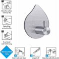 thumbnail image 4 of Gancho para toalla autoadhesivo, gancho adhesivo para bata de baño, gancho para toalla de acero inoxidable, albornoz para cocina, baño, sala de estar, toallas colgantes, ropa y trabajo, 4 of 4