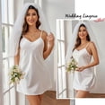 thumbnail image 5 of SMZ Women Satin Nightgown Babydoll Lingerie Dress Sexy Sleepwear Mini Slip Chemise Nightwear, 5 of 6