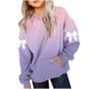 thumbnail image 2 of Sudadera con capucha para niños, moderna, informal, holgada, con estampado de manga larga, gorro con bolsillo de cuerda, sudadera de poliéster para niños., 2 of 5
