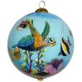 thumbnail image 4 of Green Sea Turtles and Tropical Fish Collectible Hand Painted Glass Ornament with Gift Box, 4 of 4