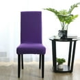 thumbnail image 4 of PiccoCasa 2 Piece Spandex Solid Chair Slipcovers for Dinging Room, Medium Purple, 4 of 6
