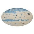thumbnail image 3 of Rugsotic Carpets Hand Tufted Wool Eco-Friendly Area Rugs - 8'x8', Round, Beige Blue, Modern Contemporary Design, High Pile Handmade Anti Skid Rugs for Living Room, Bed Room (K00702), 3 of 6