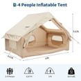 thumbnail image 3 of Inflatable Camping Tent for 2-4 Person, Waterproof Oxford Fabric, 5-Minute Setup Air Tent with Manual Pump., 3 of 6