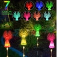 thumbnail image 3 of Decoración de césped impermeable, decoraciones de ángeles con LED que cambian de color, luz de estaca de jardín con energía solar, adorno para exteriores, iluminación automática para regalo, 3 of 7