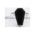 thumbnail image 2 of Natural Black Onyx Women's Ring, Solid 925 Sterling Silver, Genuine Healing Gemstone Coffin Ring, Statement Ring, Nice Girlfriend Promise Ring, Gift For Women, Unique Mom Gift (Black Onyx, Size 7), 2 of 9