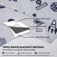 thumbnail image 5 of Deconovo Room Darkening Curtains for Kids Bedroom, Extra Wide Window Coverage, Space Adventure Pattern, Rod Pocket Panels, 2 Panels, 52 x 84 Inch, Gray, 5 of 7