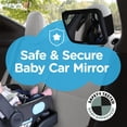 thumbnail image 3 of Leo and Ella Patent-Pending Rear-facing Baby Car Mirror for Fixed Headrest, Tesla Compatible, Shatterproof Mirror with Elastic Band Mount Crystal Clear View of Newborn, 3 of 5