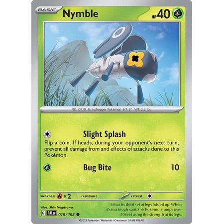 Pokemon Paldea Evolved Common Nymble #19