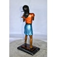 thumbnail image 5 of Young Girl Playing Violin Peacefully Bronze Statue  Size: 10" x 5" x 21"H, 5 of 9