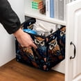 thumbnail image 5 of Owl Foldable Storage Basket Toy Box Storage Bin with Handle, 10.8"x10.5"x10.6", Large Capacity, 5 of 6