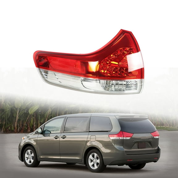 SHZAITOR Outer Driver Side Rear Brake Tail Light Assembly Replacement for 2011-2014 Toyota Sienna Left Tail Lamp 8156008030 TO2804107