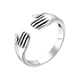 thumbnail image 2 of Moda amor abrazando pareja anillo apertura anillo joyería 1 pieza anillo Wmkox8yii  fajkfhkj2297, 2 of 9