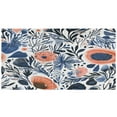 thumbnail image 2 of Navy Blue Floral Pattern 12.4x10.6in PVC Round Ring Binders, 2-Pack, D-Ring 3-Hole, Metal Clip, 2 of 10