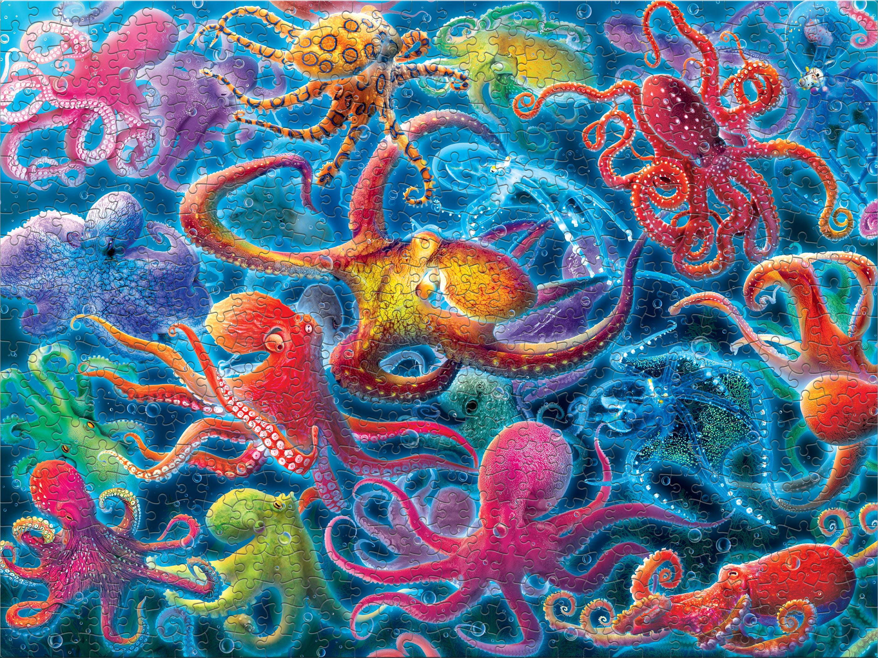 Ceaco Underwater Octopus Glow (Eduard) 750 Piece Interlocking Jigsaw Puzzle