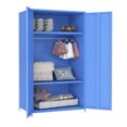thumbnail image 4 of Metal Storage Cabinet with 3 Grid Hanging Rod, 3 Storage Spaces, Single Door and Metal Locker, 50.78 inch High Storage Cabinet, 4 of 8