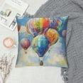 thumbnail image 2 of Orinice Balloons Graphic Decorative Cushion Throw Pillow Cover for Home Couch Living Room Bed Sofa 12x12in, 2 of 5