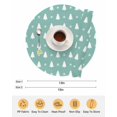thumbnail image 6 of 15 Inch Round Placemats Set of 6, Christmas Trees Non Slip Heat Insulation PP Table Mats, Xmas Snowflakes Winter Pine Tree Green Washable Place Mats for Kitchen Dining Party Table Decor, 6 of 7