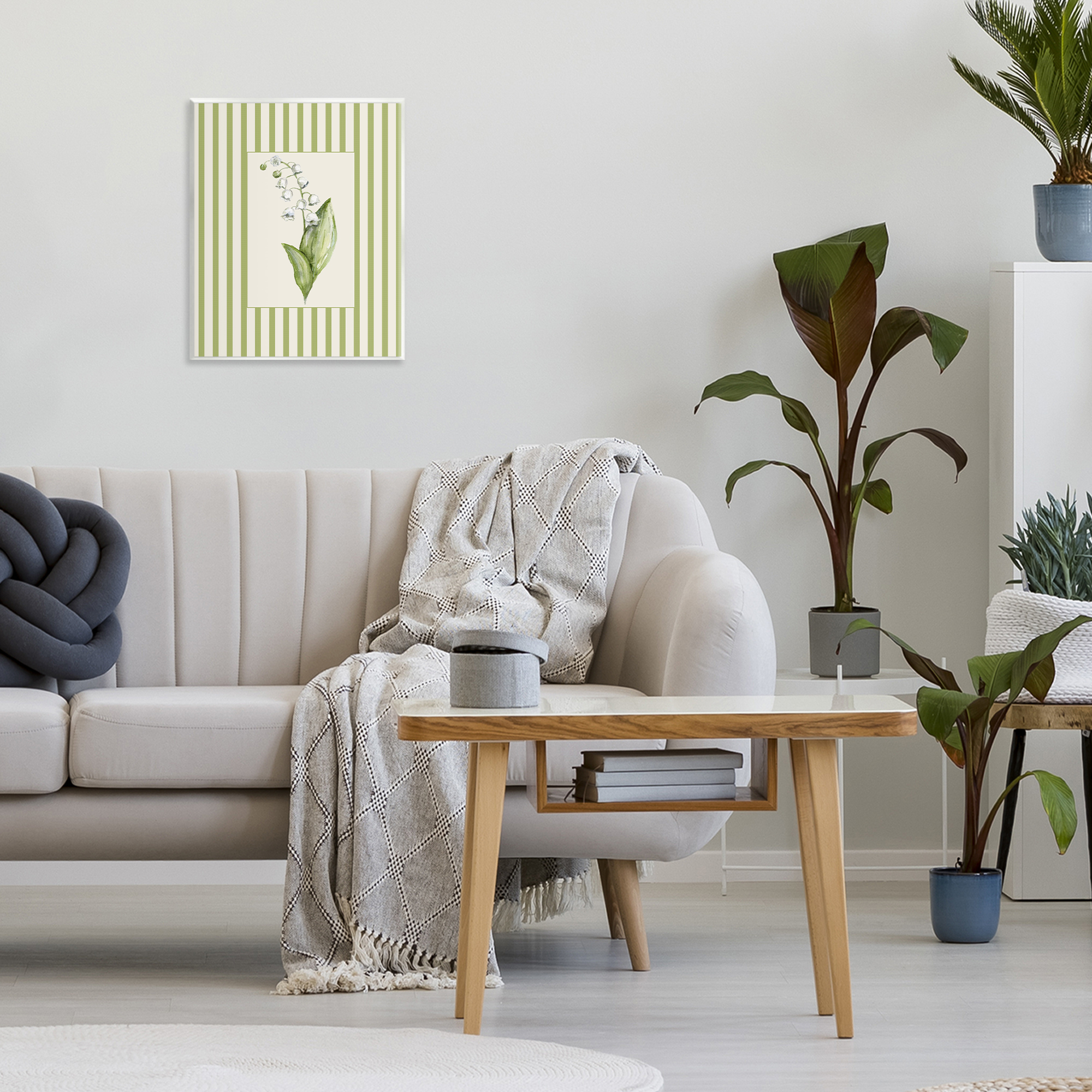 Striped Lily Of The Valley Wall Plaque Art, design by Lisa Wehmeyer