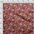 thumbnail image 3 of oneOone Georgette Viscose Maroon Fabric Tropical Sewing Craft Projects Fabric Prints By Yard 42 Inch Wide, 3 of 4