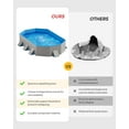 thumbnail image 3 of Foldable Dog Pool with Sturdy Square Design, Durable 82" Lx46 Wx12 D Extra Large Portable Pet Bathtub with Reinforced Sidewalls for Stability, Ideal for Indoor & Outdoor Use (Blue&Gray), 3 of 6