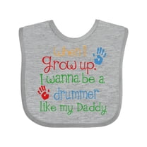 Inktastic Drummer Like Daddy Boys or Girls Baby Bib