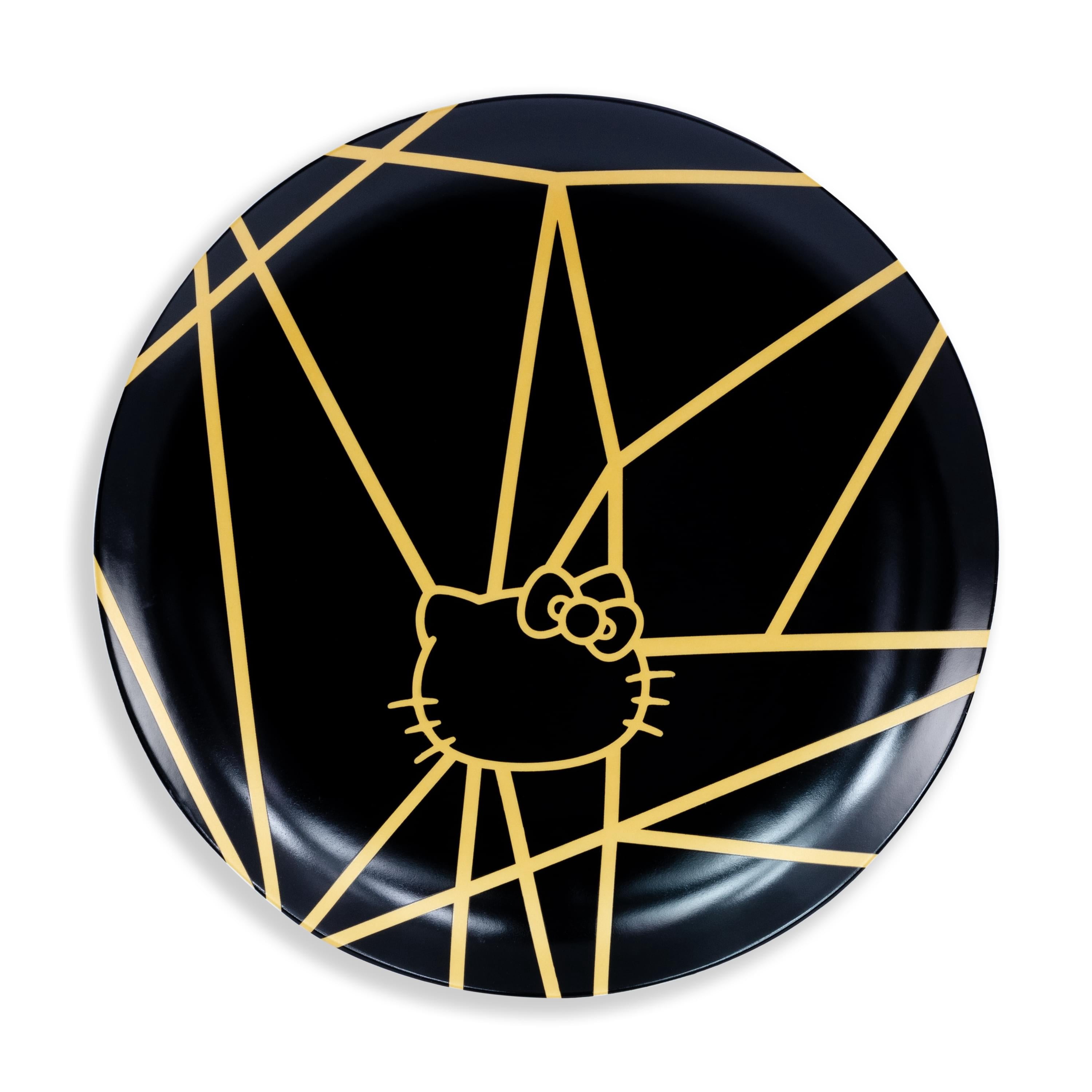 Hello Kitty Panache Black & Gold 4 Piece Side Plate Set