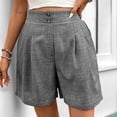 thumbnail image 5 of yillto Womens Dressy Trousers Shorts Pleated High Waist Summer Casual Business Short Pants with Pockets, 5 of 8