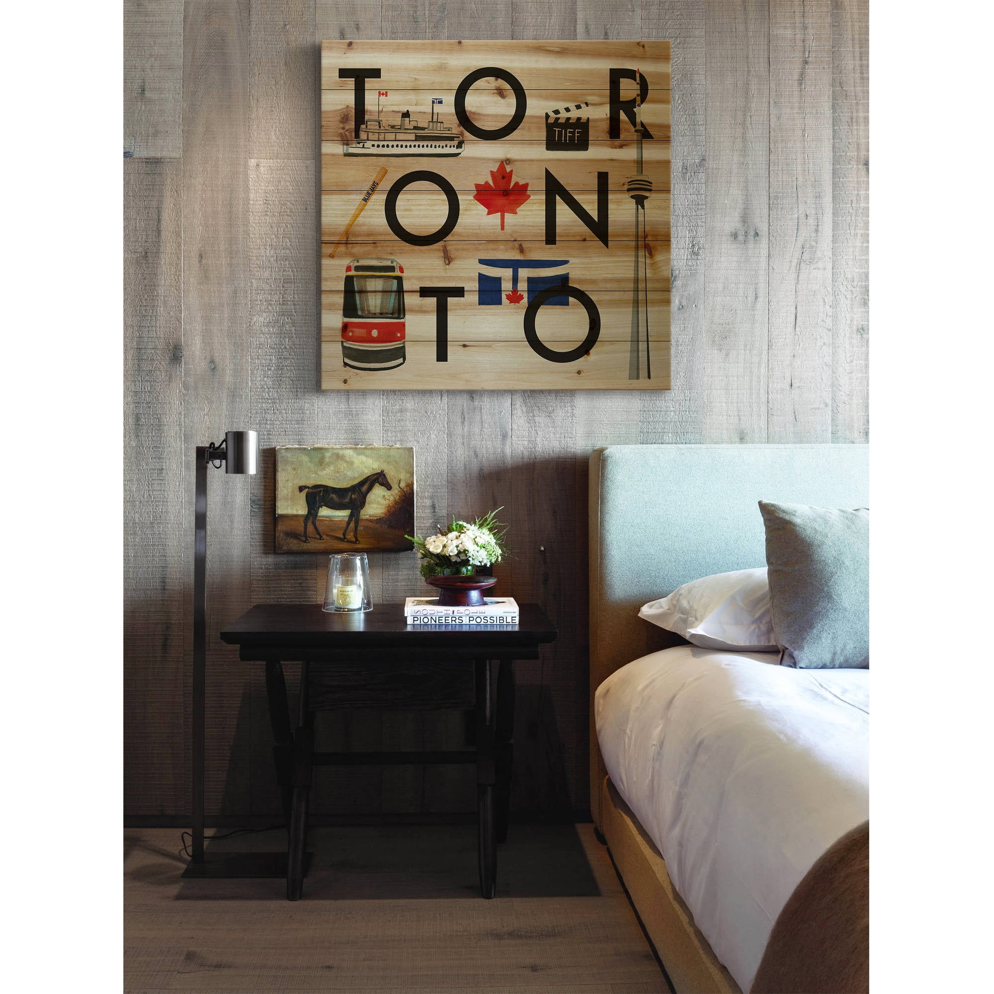 Marmont Hill 'Toronto Square' by Molly Rosner Painting Print on Natural Pine Wood