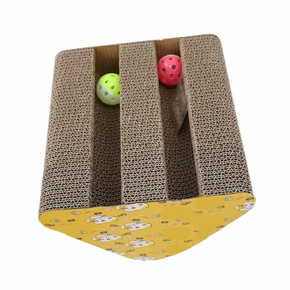 Cat Scratcher Cardboard, Multipurpose Scratch Resistance Corrugate Cat Scratcher with Mint Leaves for Cats Triangular Type