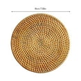 thumbnail image 2 of Table And Place Mat Dining Table Mat Set with Dinning Table with 6 Placement Mats Woven Mats Dining Table Set for 8 Handmade Rattan Table Woven Table Dining Set round Plate Mat Set Christmas, 2 of 3