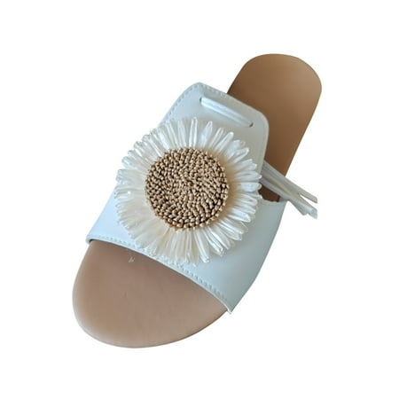 

Women Sandals clearance for Juebong Women s Flat Slide Sandals - Ladies Casual Slip On Flat Strappy Lace-Up Sandal Summer Shoes.