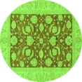 thumbnail image 1 of Ahgly Company Indoor Round Abstract Green Modern Area Rugs, 6' Round, 1 of 4