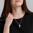 thumbnail image 4 of Cremation Jewelry Cross Urn Necklace for Ashes for Women Men Religious Cross with Cube Birthstones Keepsake Memories Crucifix Urn Pendant for Human Pet Ashes, 4 of 8